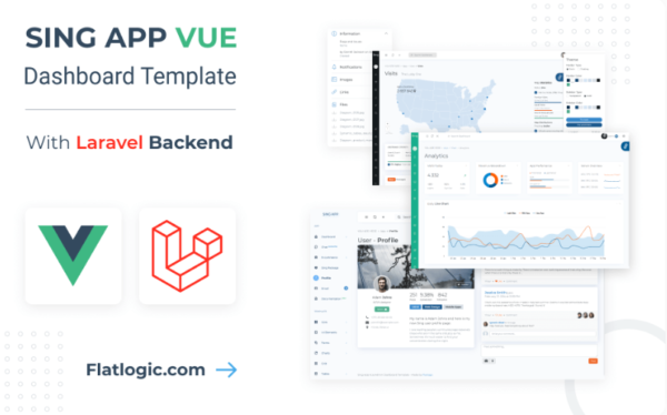 Premium Vue Laravel Template and Theme with Laravel PHP Backend